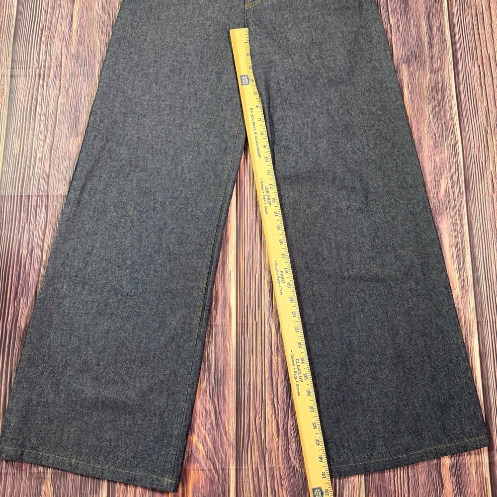 Massimo Dutti Womens Jeans EU 36 US 4 Dark‎ Denim Mid-Waist Wide Leg 5090/790 - Picture 6 of 9
